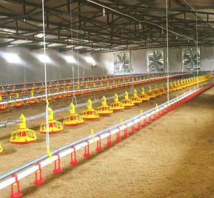 Water Line ระบบให้อาหารอัตโนมัติสำหรับสัตว์ปีกไก่อุปกรณ์ดื่มจุกนม